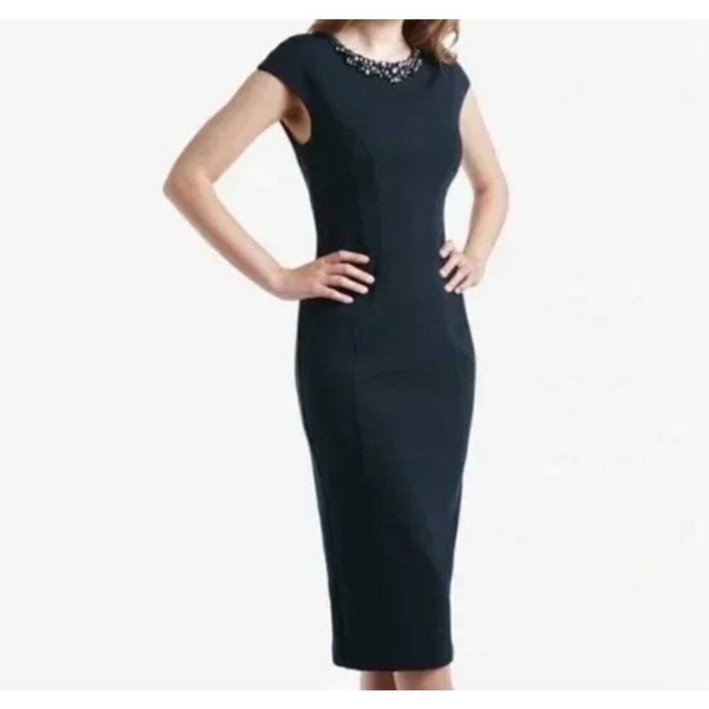Ted Baker Dardee Jeweled Neckline Sheath Dress 1 (Small)